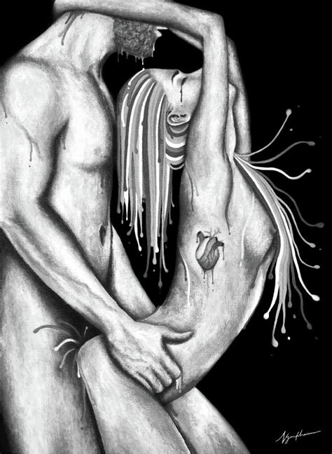 Ephemeral Love Bn Erotic Art Illustration Nude Sex Sexual Love Lovers Relationship Couple