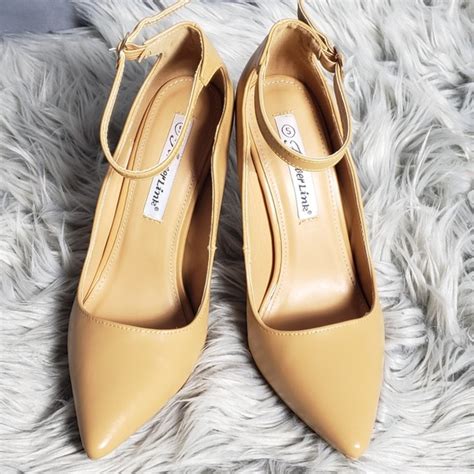 Shoes Pointed Toe Nude High Heeled Pumps With Strap Poshmark