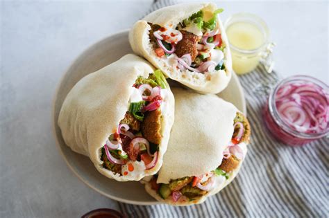 Pitabrød Med Falafler Hjemmelavet Pitabrød Med Falafler