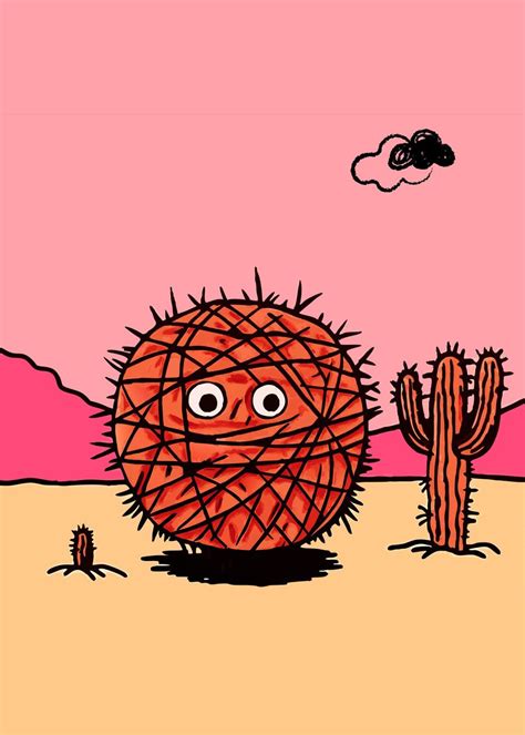 cute tumbleweed doodle poster picture metal print paint  wyld