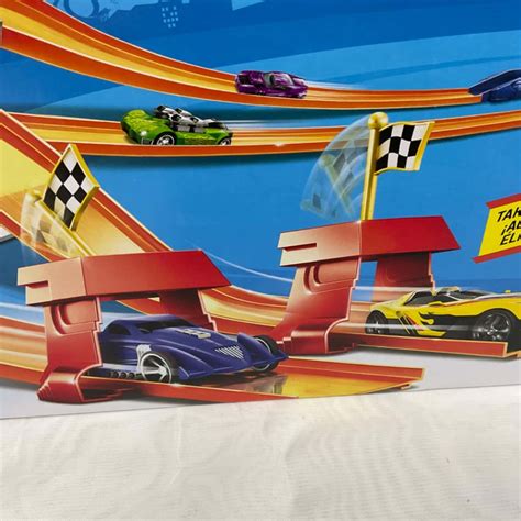 Hot Wheels Action Turbo Race Track Set Drop Down Challenge 380x185 S