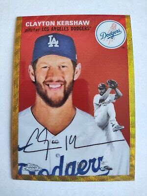 Topps Chrome Platinum Anniversary Clayton Kershaw Gold Refractor