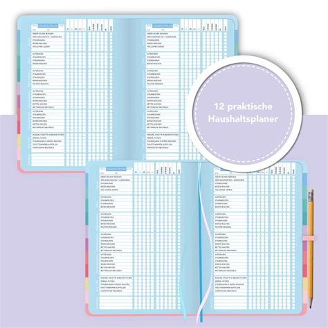 Praktischer Umfangreicher Familienplaner Basic Spalten Stay