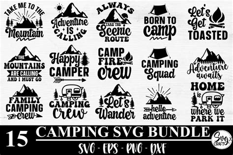 Camping Svg Bundle Happy Camper Svg Camping Quotes Svg Camp Life Svg