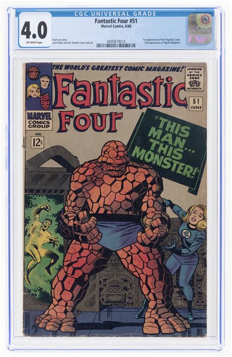 Hake S FANTASTIC FOUR 51 JUNE 1966 CGC 4 0 VG