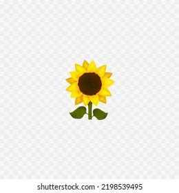 Sunflower Emoji Icon Isolated On White Stock Vector (Royalty Free ...