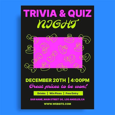 Trivia Night Flyer Images Free Download On Freepik
