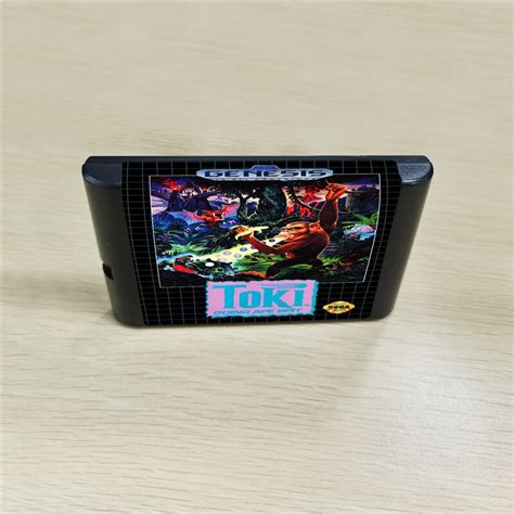 Bit Cartridge Game Card For Sega Genesis Mega Drive Md Console Toki