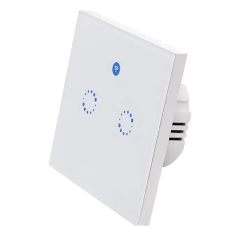 T1 EU WiFi Wall Touch Light Switch 2 Gang Wireless App Remote Smart