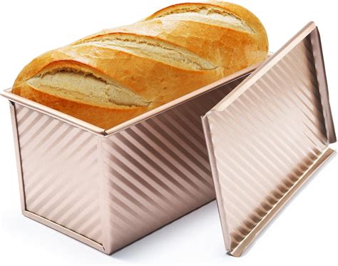 DEDC Bread Baking Mould With Lid Aluminium Non Stick Toast Bread