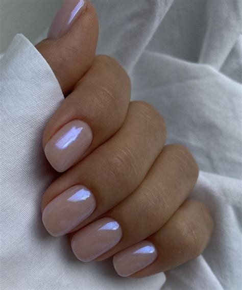 Nude Chrome Nails