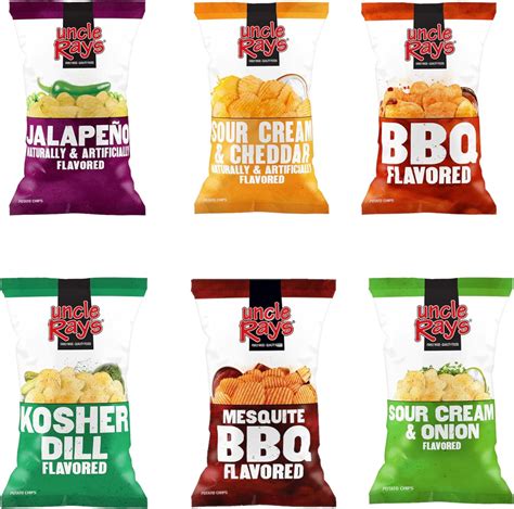 Uncle Ray S Potato Chips Variety Pack Bundle Pack Of 6 Hot BBQ