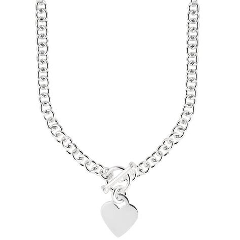 Sterling Silver Heart Toggle Necklace 9940232 Hsn