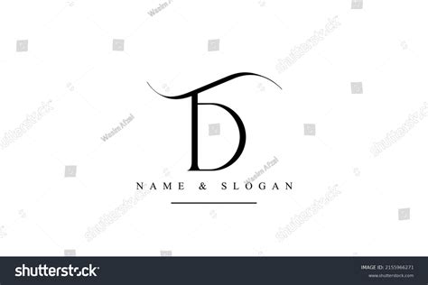 Td Dt T D Abstract Letters Stock Vector Royalty Free