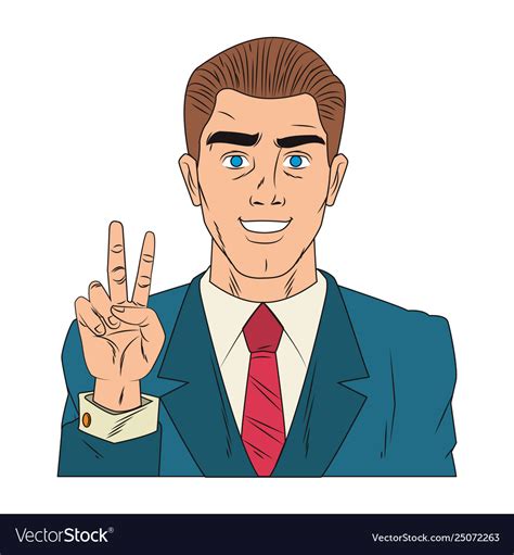 Businessman Pop Art Cartoon Royalty Free Vector Image