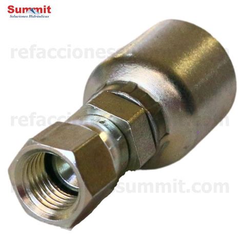 Conector Recto Rosca Jic Flare 37 Hembra 1 2 Manguera 1 4 R1 Y R2