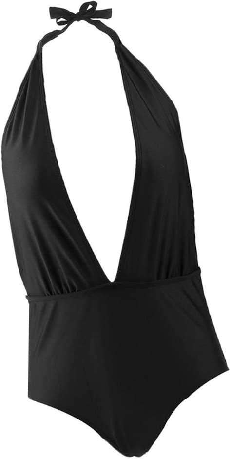 Sharprepublic Sexy Damen Badeanzug Mit Hoher Taille Und Rückenfreiem Monokini Ausschnitt