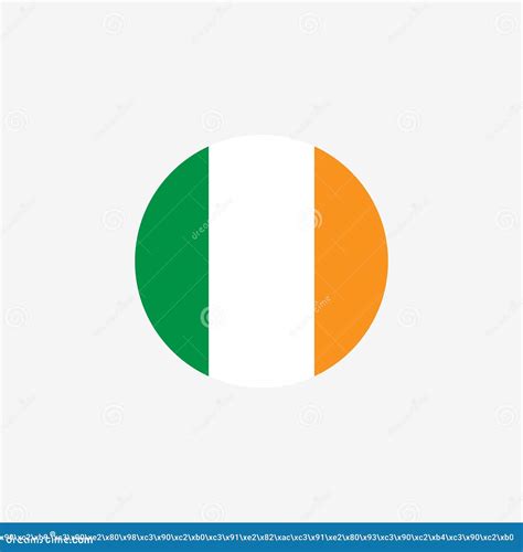 Icono De Bandera Redonda De Irlanda Ilustraci N Vectorial De La