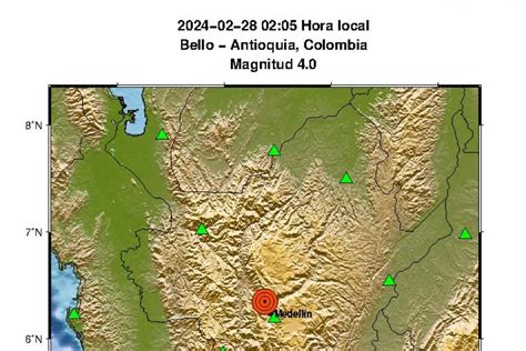 Temblor De Con Epicentro En Bello Sacudi A Varios Municipios