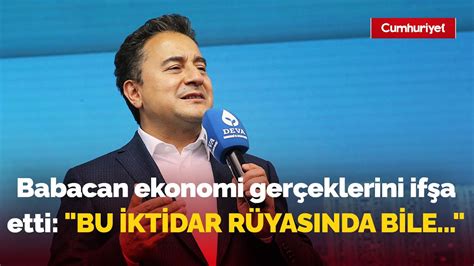 Ali Babacan Ekonomi Ger Eklerini If A Etti Bu Iktidar R Yas Nda Bile