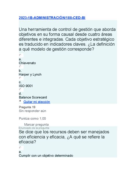 Prueba B Administraci N Ced Bi Una Herramienta De Control