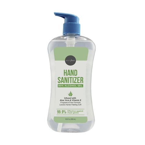 Hand Sanitizer Alcohol Gel With Aloe Vera Discover Wellness