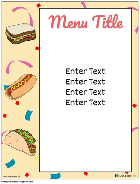 Free Menu Templates Create A Printable Menu Online