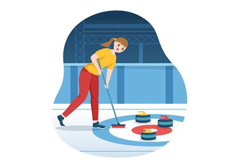 Curling Broom Clipart Animated