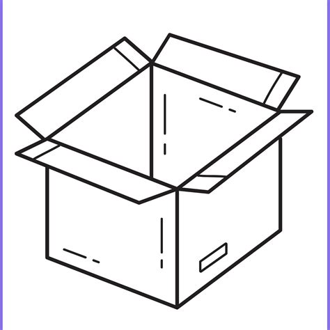 Desenho De Caixa De Presente Aberta Para Colorir - 5