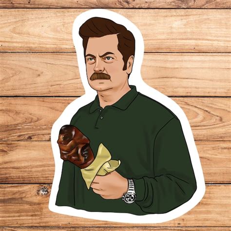 Ron Swanson Sticker Etsy