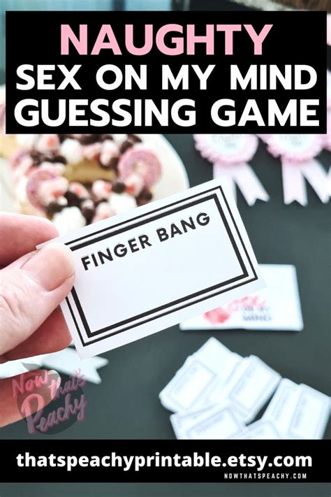 Sex On My Mind Guessing Card Game Headband Printable Birthday Humor Bachelorette Hen Party
