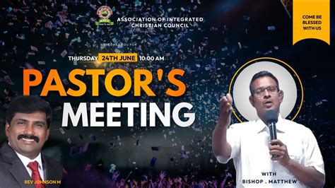 Aicc New Year Pastor S Meeting Pas Johnson M Bishop