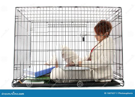 Caged Stock Image Image Of Safety Women Suit Tired 1687637