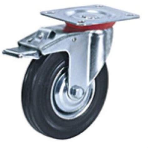 Колесо поворотное на площадке 125 мм. черная резина (SC55) | AliExpress