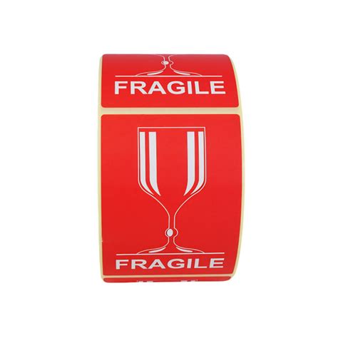 Tiquette Rouge Fragile En Rouleau