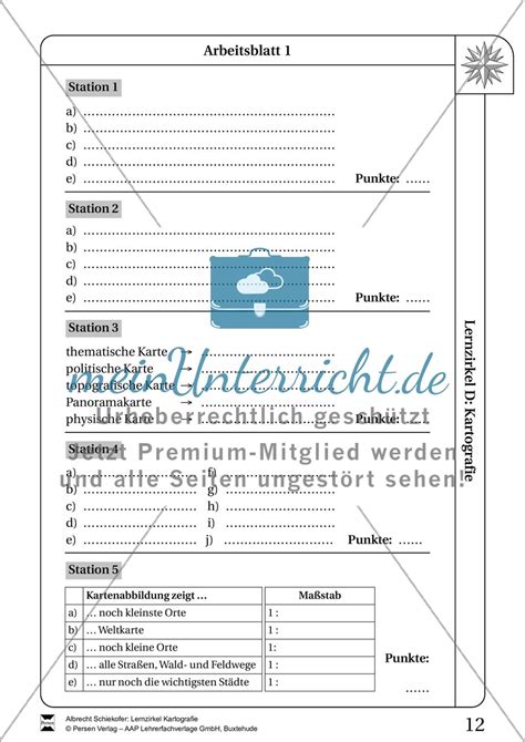 Lernzirkel Kartographie MeinUnterricht