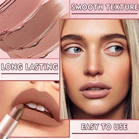 Ionsgako Matte Nude Lipstick Velvet Ounce Pack Of White