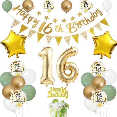 amazoncom  birthday decoration    sage green white gold