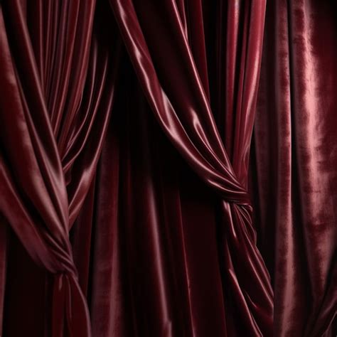 Premium AI Image | Red velvet curtains with a white background