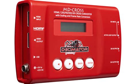 Decimator Md Cross V Hdmi Sdi Cross Converter W Scaling Frame Rate