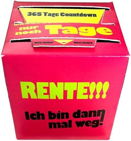 Tupf N Rentenkalender Tage Bis Zur Rente Aus Der Spenderbox