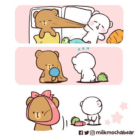 Wulanaisyah Mocha And Milk Bear Milk Mocha Love Cartoon