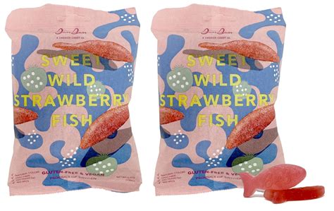 Amazon.com : Bon Bon Swedish Candy Sweet Wild Strawberry Fish Vegan