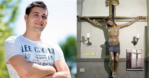 Mi sono innamorato del crocifisso ragazzo etero diventa gay grazie a Gesù Lercio