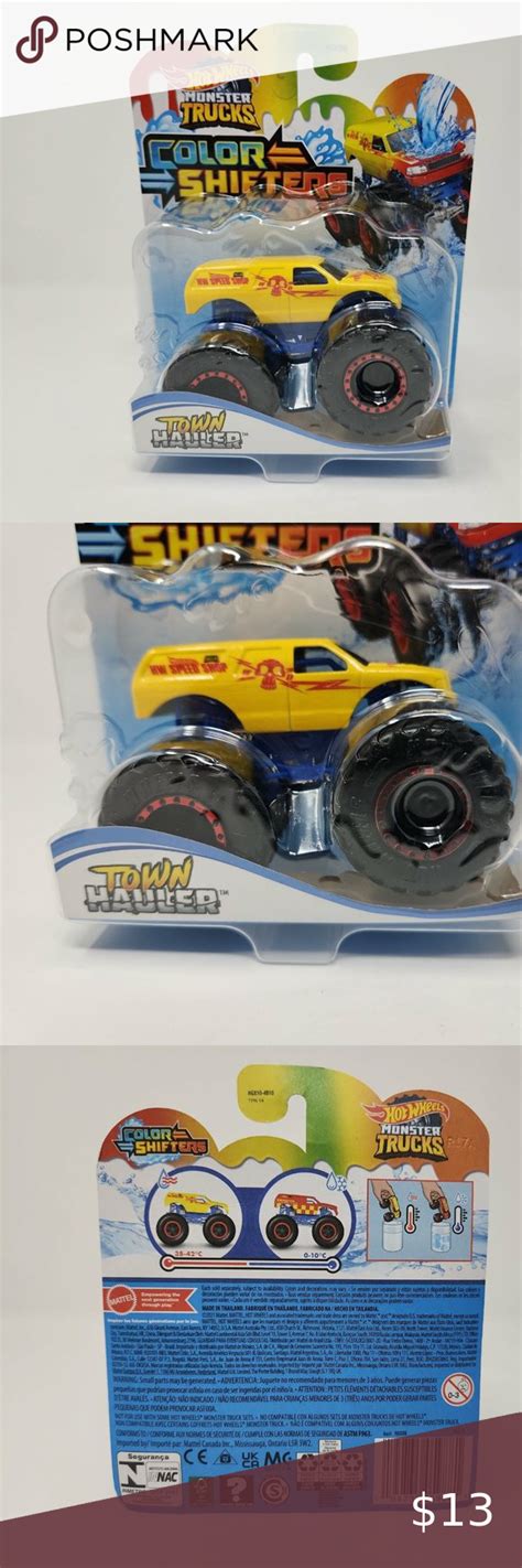 Hot Wheels Monster Trucks Town Hauler Color Shifters Mattel N Monster Trucks Hot