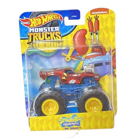 Hot Wheels Toys Spongebob Squarepants Mr Krabs Hot Wheels Monster Truck Bikini Bottom Krusty