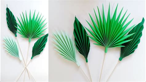 Diy Paper Leaf Palm Leaves Paper Crafts Tutorial Youtube