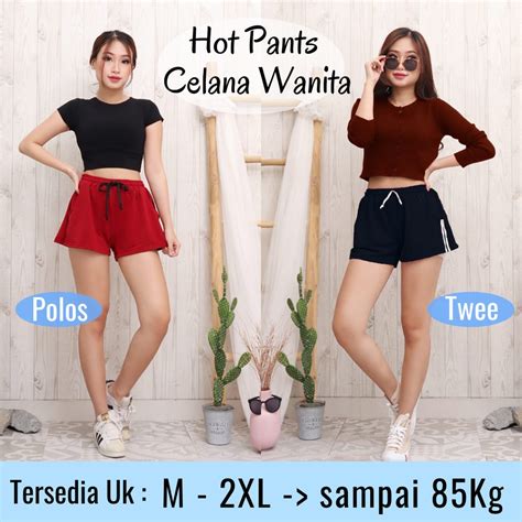 Jual KG CELANA HOT PANTS WANITA JUMBO CLANA PENDEK SANTAI WANITA CELANA KOLOR