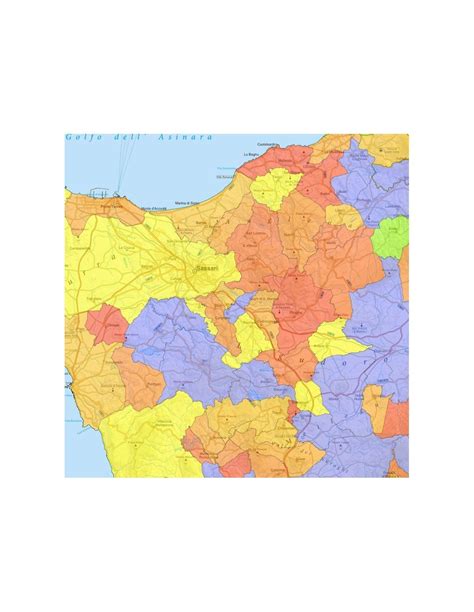 Mappa Stradale Con Comuni Della Provincia Di Sassari Pdf