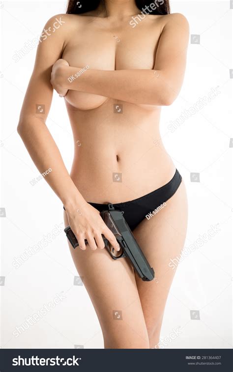 Gun Girl Sexy Big Breast Nude Stock Photo 281364407 Shutterstock